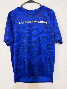 LG Blue Camo Short Sleeve Athletic Tee